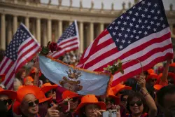 Whoops, waves, tears: Faithful react to Pope Leo’s first Sunday blessing in St. Peter’s Square