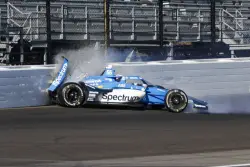 Colton Herta crashes heavily in Indy 500 qualifying, hours after Marcus Armstrong’s practice wreck