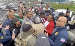 'All so opaque' — Newark Mayor Baraka released after chaotic arrest at ICE center protest